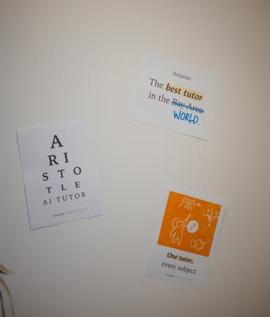 Aristotle marketing posters on a wall